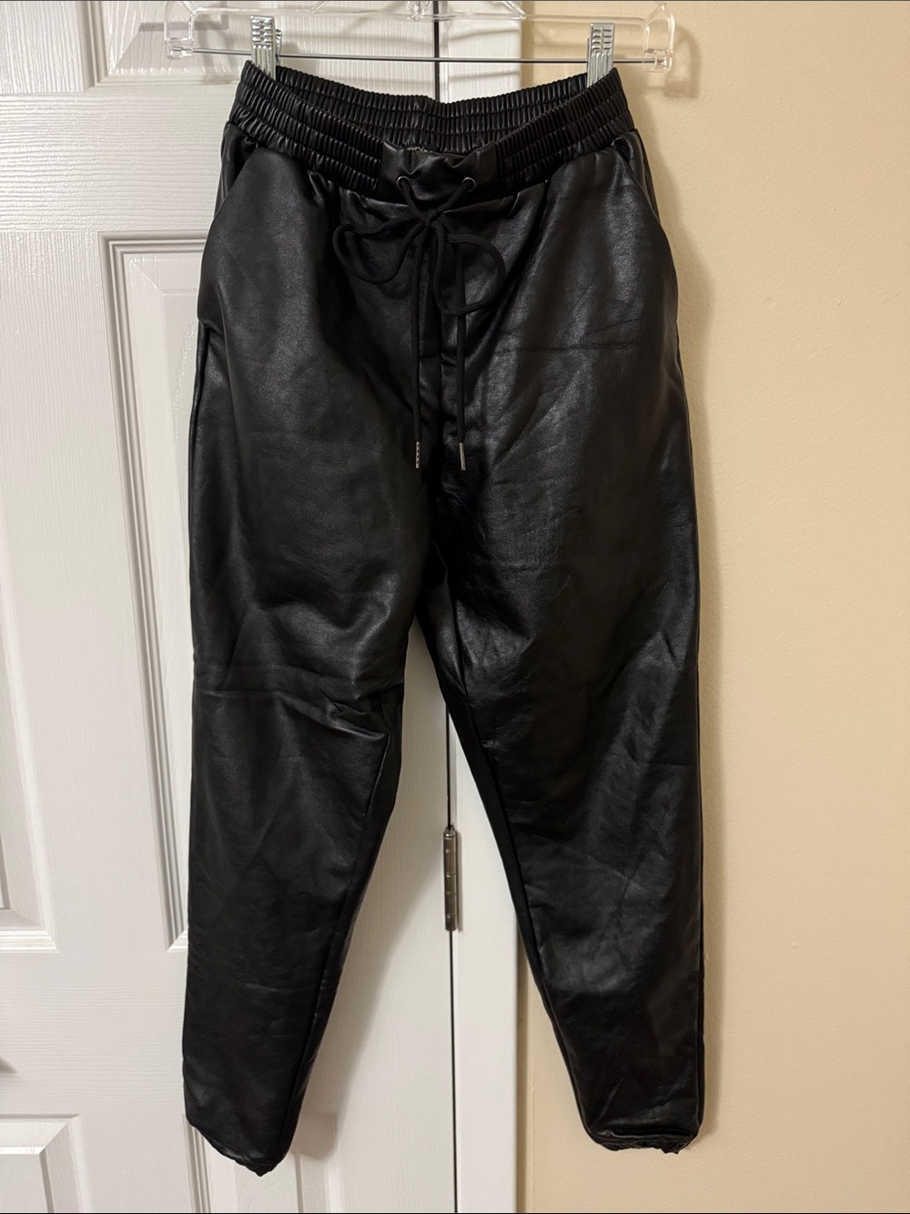 Pleather Jogger Pants